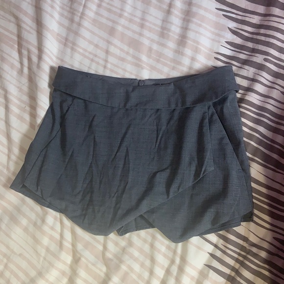 Talula grey wool blend skort - 4 - Picture 4 of 7